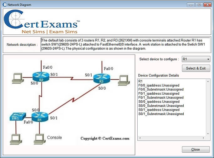 Typical Lab Exercise Diagram - Screen Shot